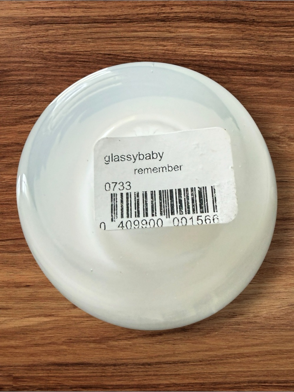 Glassybaby Pre-Triskelion Remember w/Tag White Votive 3.75 X 3" Candle Holder - Picture 3 of 4